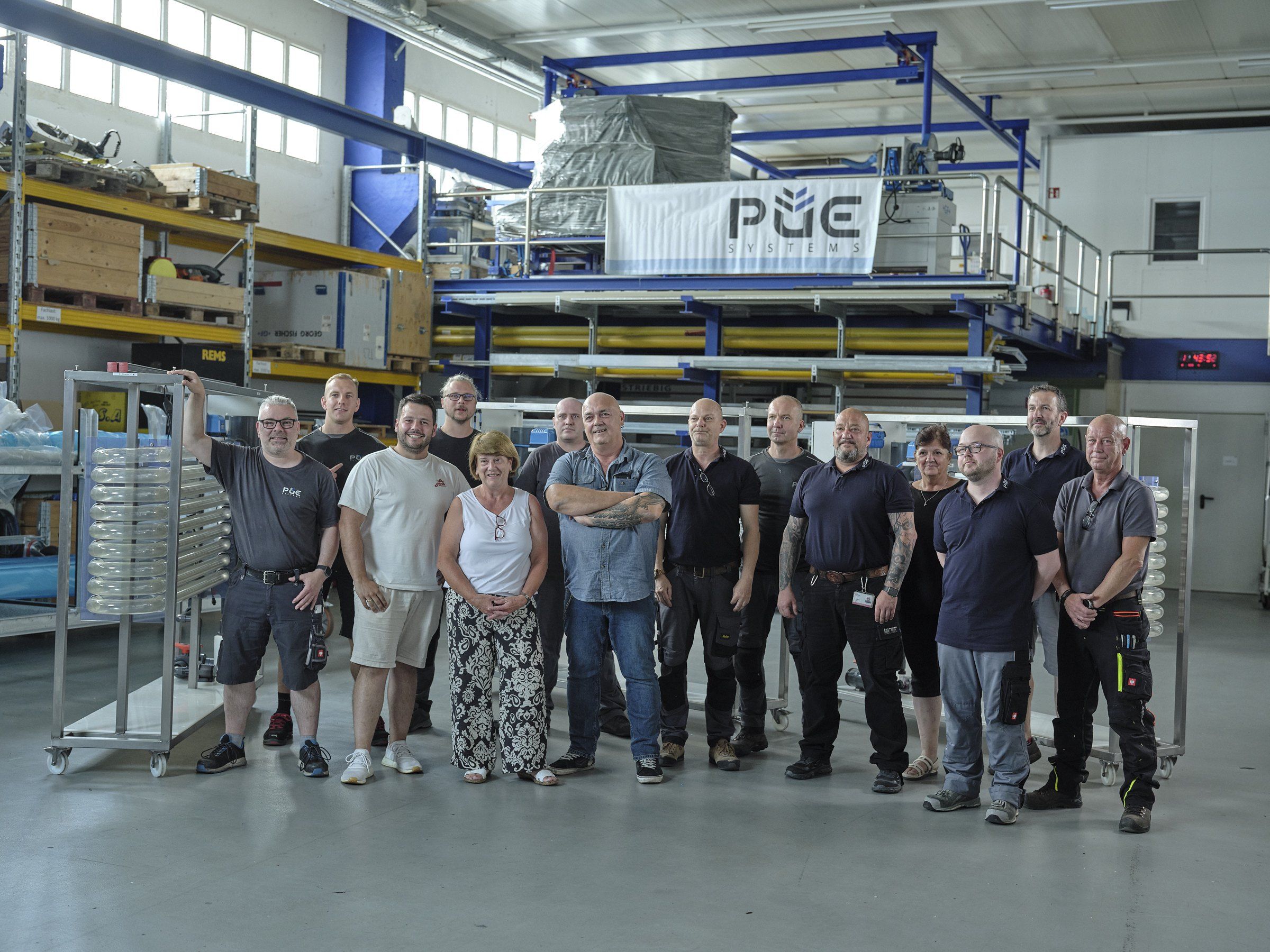 The Pürstinger Group team in Dresden in front of the plant engineering building