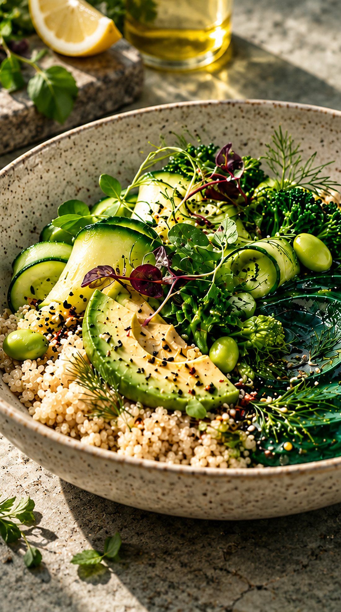 Bowl mit frischer Spirulina