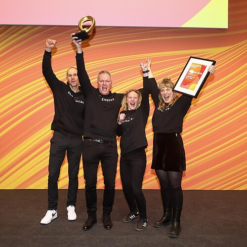 Das ALGENWERK-Team bei der Preisverleihung auf der Bühne