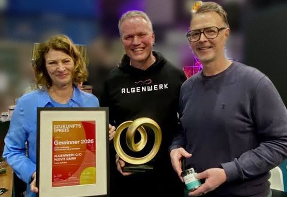 Laudator Hanni Rützler with Gunnar Mühlstädt and star chef Holger Stromberg